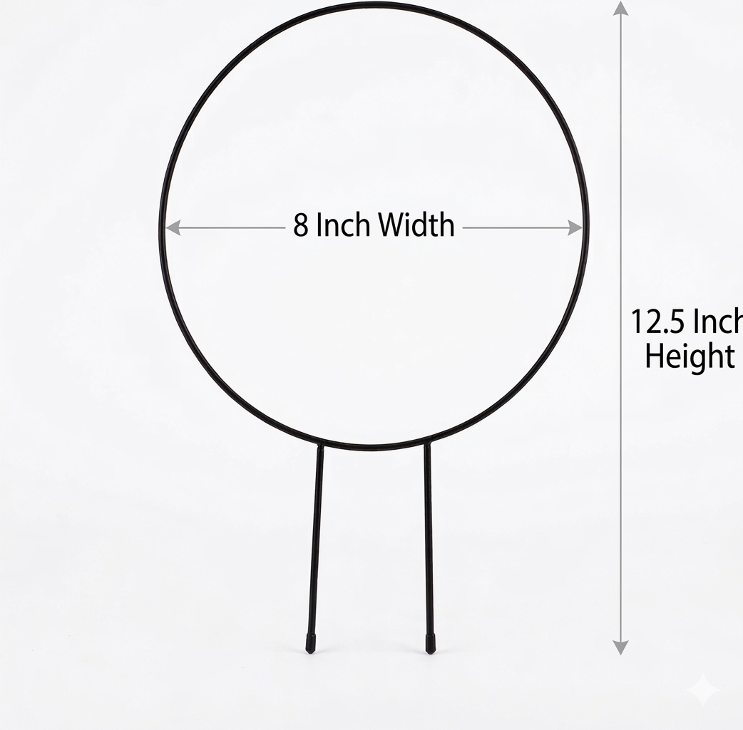 MAAWA DECOR Cricle Shaped Iron Plant Support Stakes for Home Garden (Pack of 2) Garden Gnome